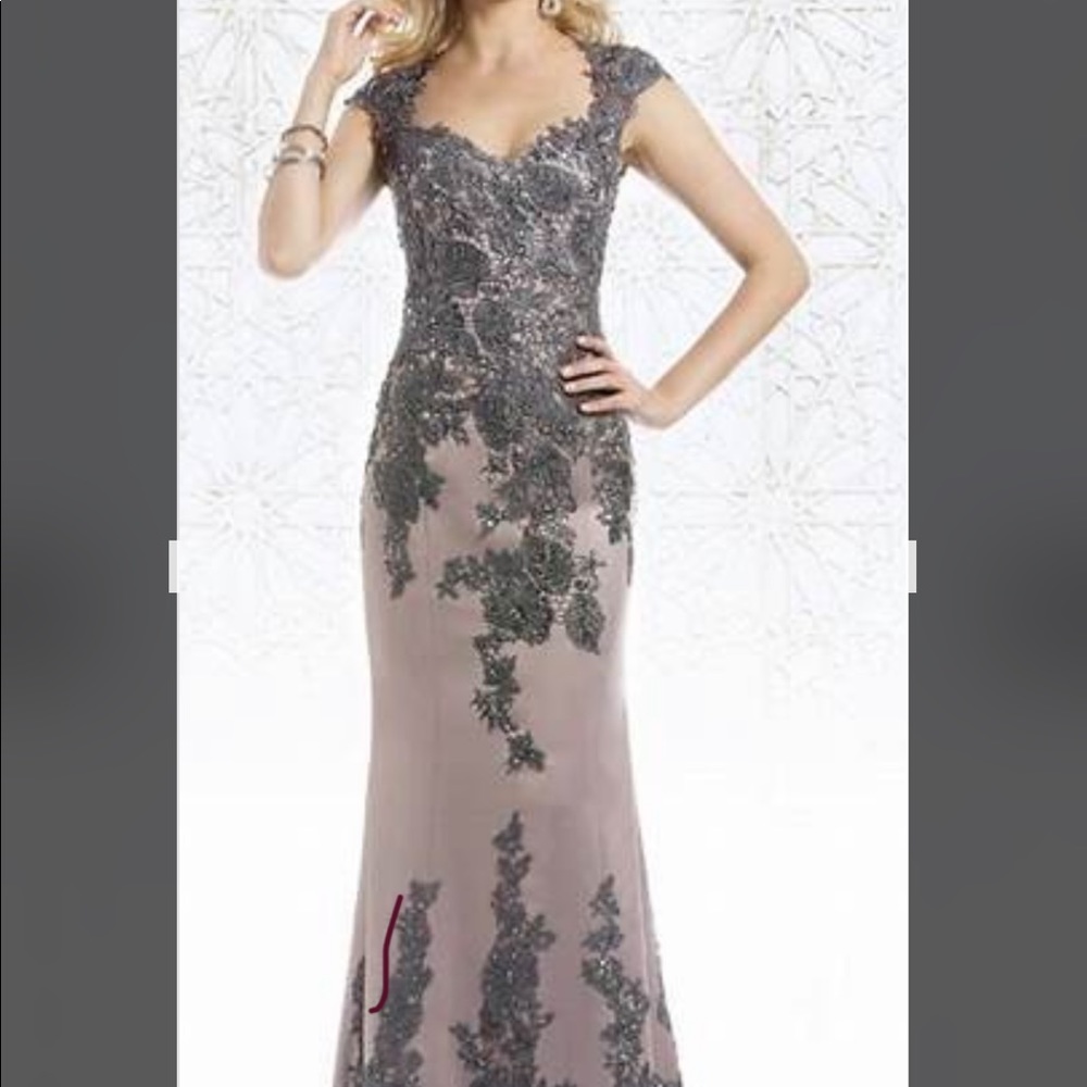 Feriani Couture Style 18456 Mauve/Silver Size 18. Mother of the Bride Dress.